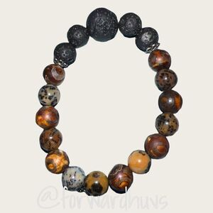 Lava Stone Diffuser Bead Stretch Bracelet